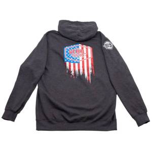 Wehrli Custom Fabrication - Wehrli Custom Fabrication Men's Zip Hoodie - Flag Logo Heathered Charcoal -
