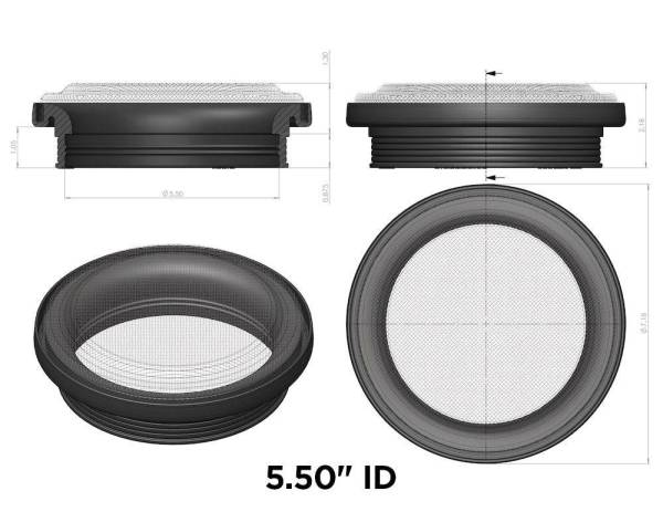 S&B - S&B Turbo Screen Guard With Velocity Stack - 6" (Green) 77-3008
