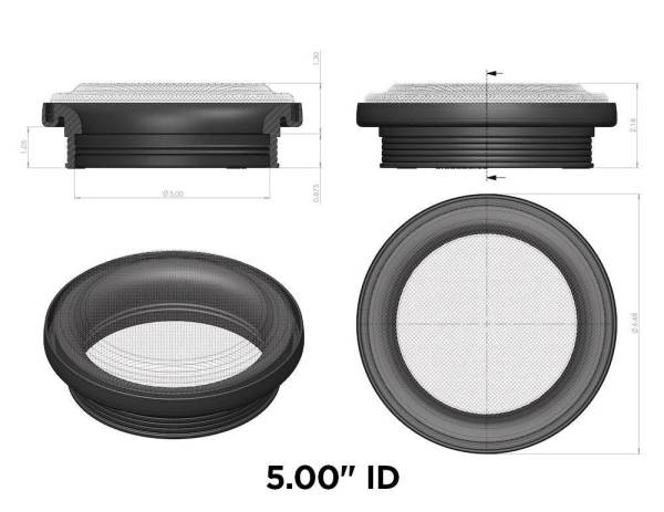S&B - S&B Turbo Screen Guard With Velocity Stack - 6" (Blue) 77-3011