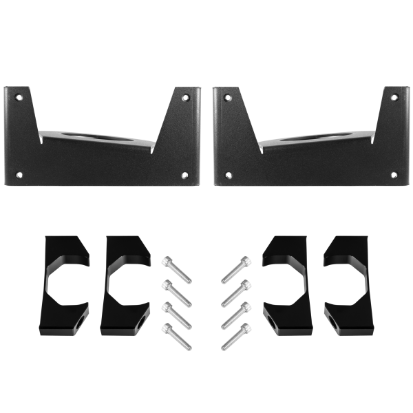 KRYPTONITE - KRYPTONITE DEATH GRIP FRONT SHOCK RESERVOIR MOUNT KIT 2005+ SUPER DUTY - 46mm Diameter Reservoir - KRFSM05-46