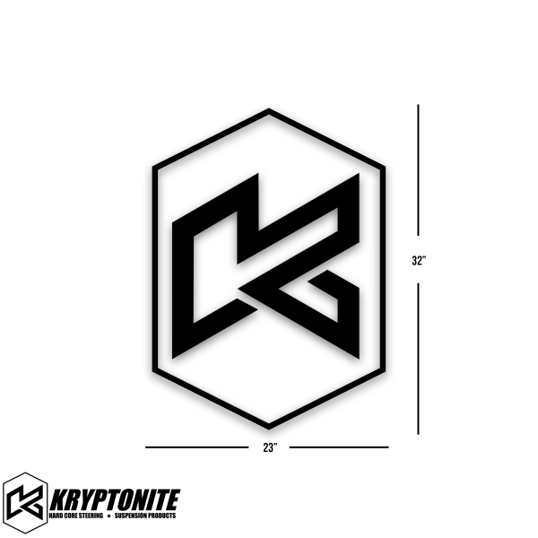 KRYPTONITE - 32" Kryptonite "K" - BLACK - KRLRGVINYL-1