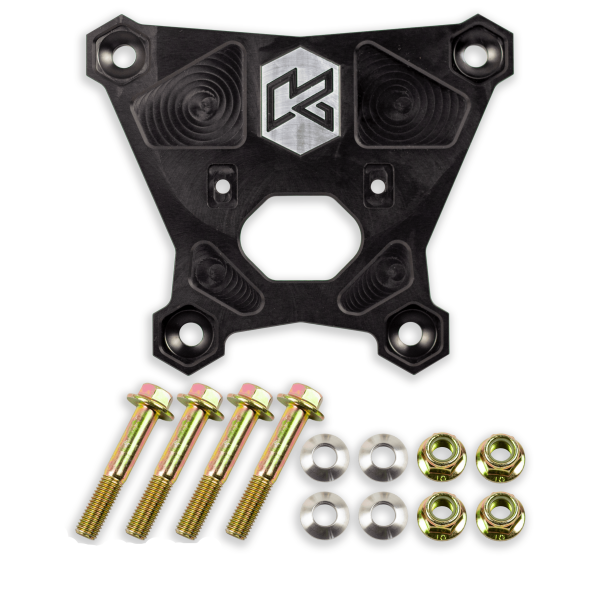 KRYPTONITE - KRYPTONITE POLARIS RZR DEATH GRIP REAR RADIUS PLATE 2018-2021 TURBO S - PLATE KIT WITH TOW HOOK - KRZRRP1S