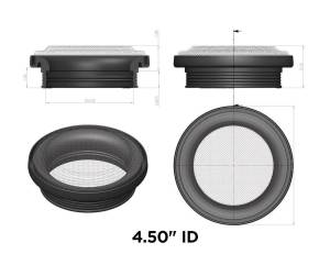 S&B Turbo Screen Guard With Velocity Stack - 6" (Black) 77-3002