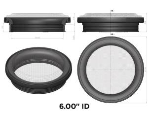 S&B Turbo Screen Guard With Velocity Stack - 6" (Red) 77-3005