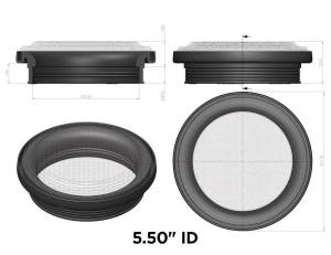 S&B Turbo Screen Guard With Velocity Stack - 6" (Green) 77-3008