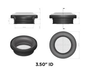 S&B Turbo Screen Guard With Velocity Stack - 5.50" (Black) 77-3014