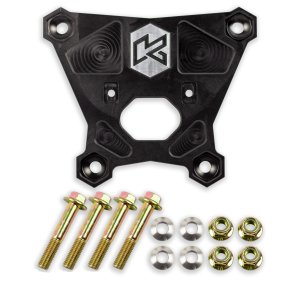 KRYPTONITE POLARIS RZR DEATH GRIP REAR RADIUS PLATE 2018-2021 TURBO S - PLATE KIT WITH TOW HOOK - KRZRRP1S