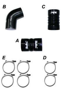 PPE 115910610 LBZ LMM Duramax Intercooler Boot Kit with Clamps - GM 2006-2010