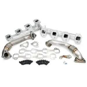 Copy of 2001-2004 (FED / 2001 CA) GM 6.6L Duramax High-Flow Exhaust Manifold and Up-Pipe Kit - Silver Coating